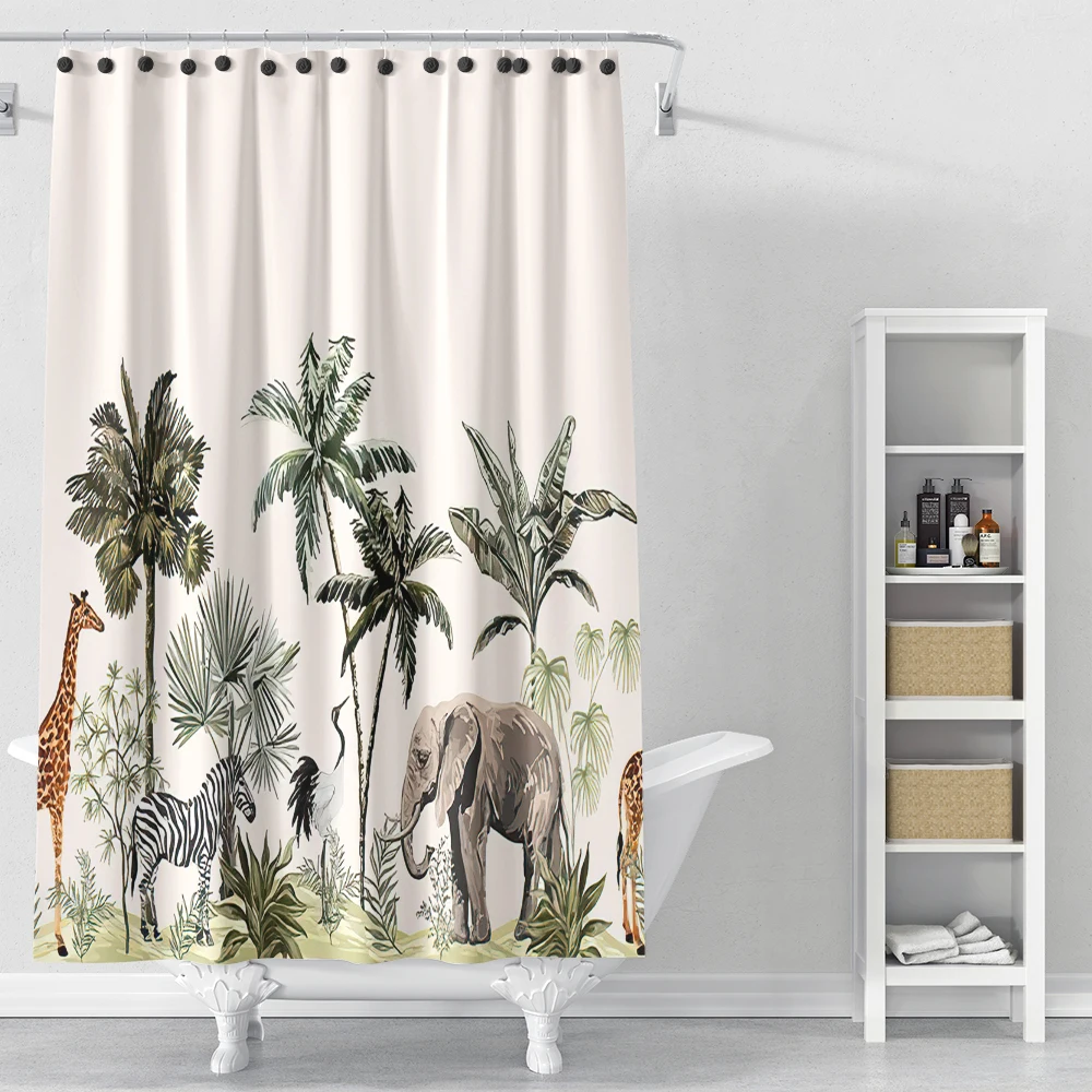 

Hawaii Summer Tropical plants Style 3D Print Waterproof Shower Curtains Home Decoration Bathroom Toilet Door Curtain Adult
