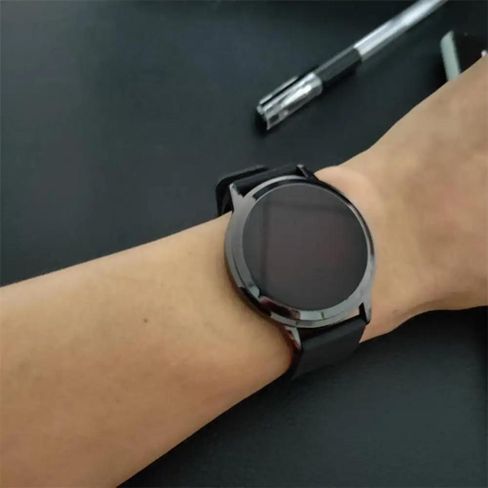 Часы наручные мужские с круглым сенсорным экраном модные светодиодные цифровые