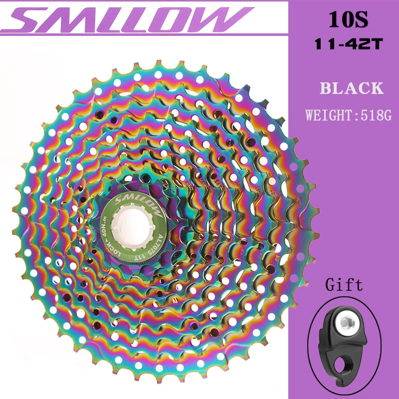 SMLLOW MTB красочные кассета 10 Скорость 11 13 15 18 21 24 28 32 36 42T Хромомолибденовая Сталь