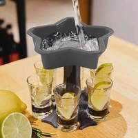 5 shot glass dispenser holder wine whisky beer dispenser rack bar accessories caddy liquor dispenser party games drinking tools