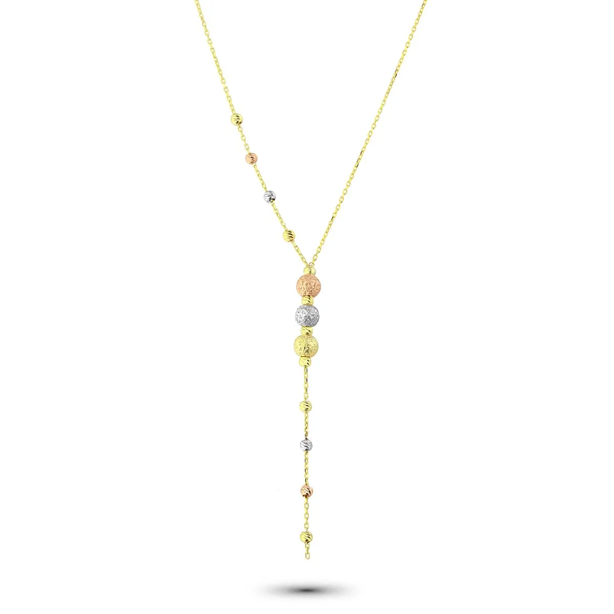 

Minimalist Gold Plated Mutiple Balls Chain Necklace Jelwery For Women