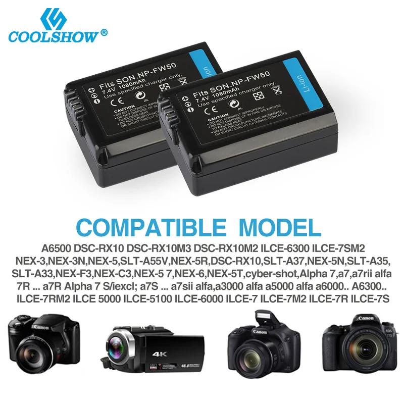 Аккумулятор для Фотоаппарата Sony Alpha A6500 A6300 A6000 A5000 A3000 |