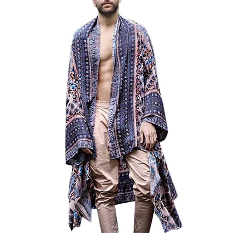 Мужская винтажная дышащая Пляжная футболка с принтом в этническом стиле 2020 |