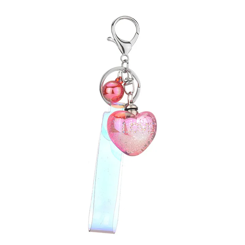 

Personality Acrylic Bubble Crystal Love Glowing Girl Keychain Bag Ornament Creative Student Schoolbag Decoration Pendant