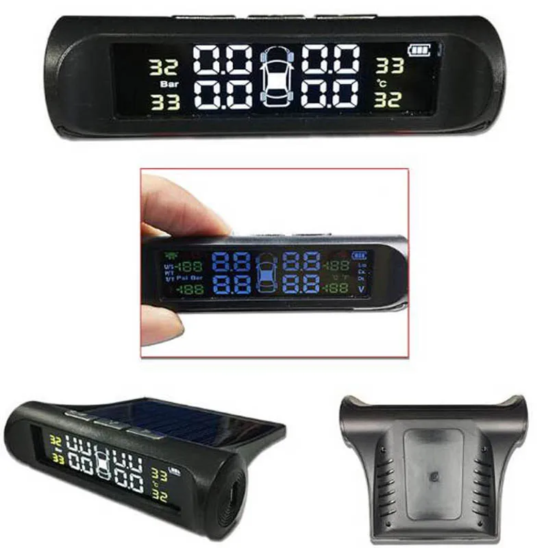 Голосовой сигнал Солнечный Мощность USB система контроля давления в шинах