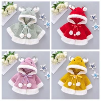 baby girls clothes cute little goat cloak hooded coat autumn winter kids warm jacket snowsuits for children contrasting outwear