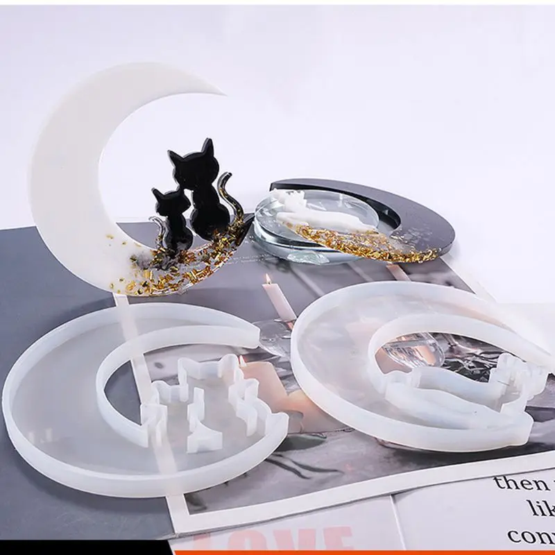 

Resin Crystal Epoxy Mold Animal Moon Casting Silicone Mould Crafts Making Tool 62KE