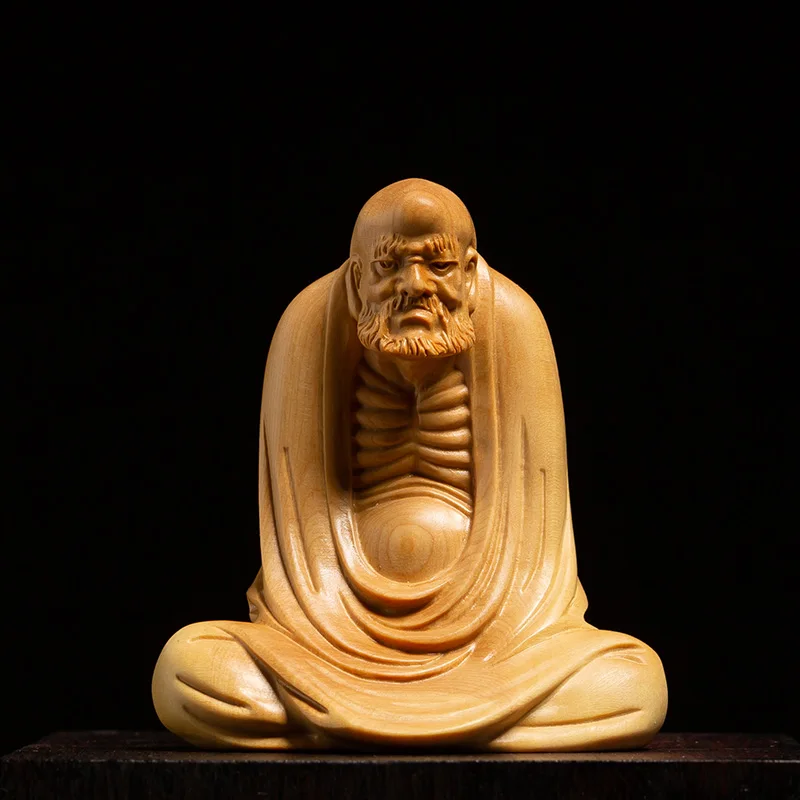 Резьба по дереву BODHIDHARMA статуя Будды ZEN DHARMA украшения из цельного дерева для дома