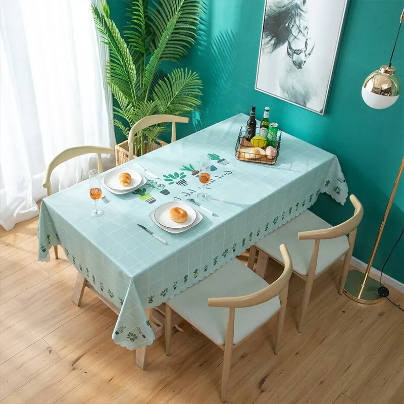 

Скатерть из ПВХ, водостойкая маслостойкая прямоугольная, с геометрическим принтом, для свадебной вечеринки