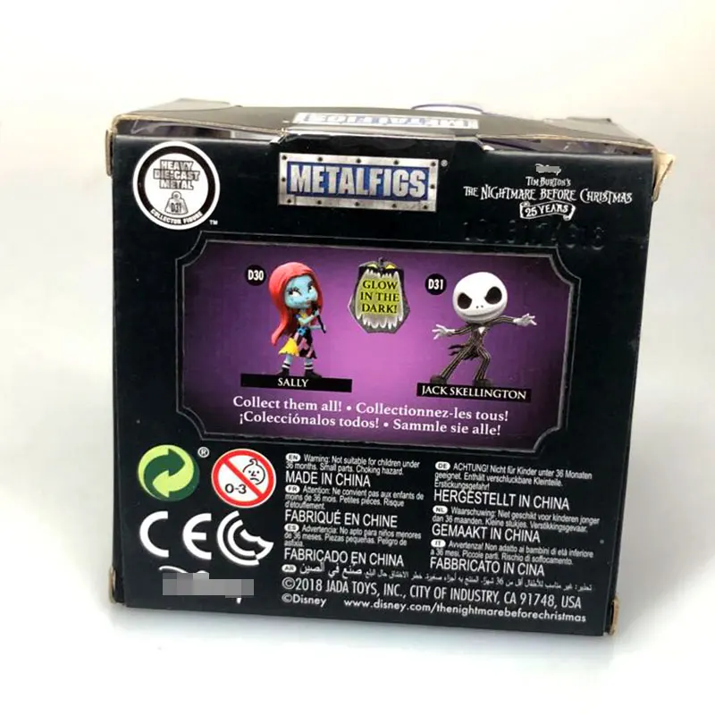 JADA мультфильм фильм фигурку модель игрушки Джек Скеллингтон 2 5 ''литья под