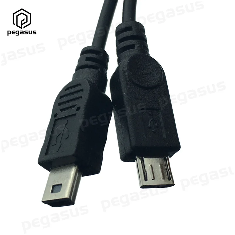 25CM Mini 5P Female to Micro Male+Mini 5Pin Male Navigator Driving Recorder Charging Cable | Электроника