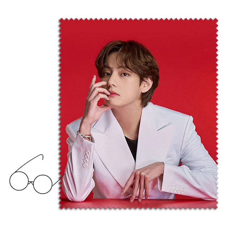 KPOP Bangtan Boys ткань из микрофибры для чистки очков объектива Kim Tae Hyung Tian Jung Kook Park Jimin