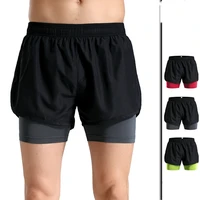 2021 new summer running shorts men sports jogging fitness double shorts quick dry mens gym men shorts sport gyms short pants men