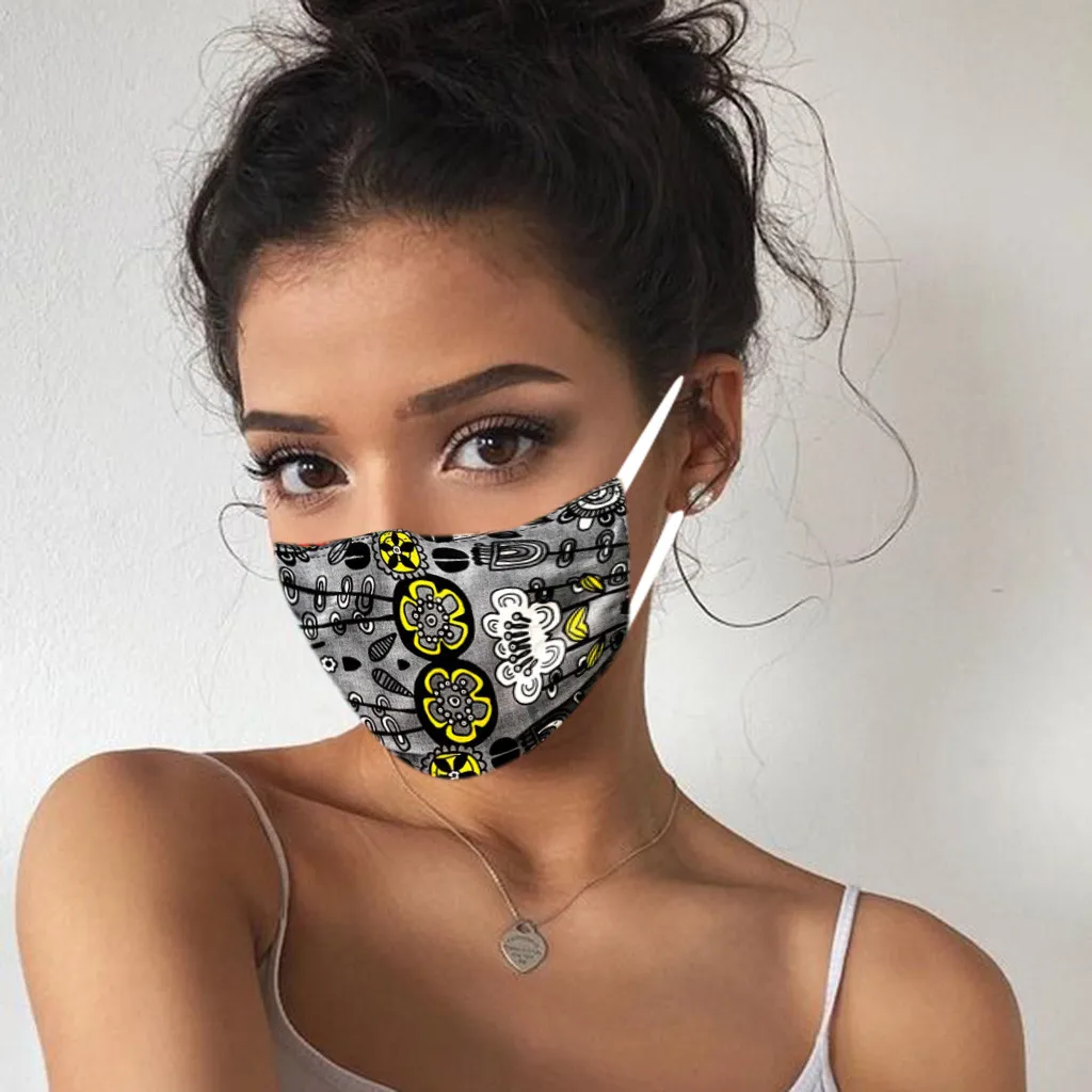

Adult Generic Multicolor Fashion Prints Mouth Mask Antidust Ankara Fabric Outdoor Ventilation Sport Cycling Face Mask Masque 4