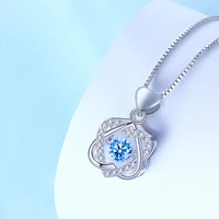 new fashion beating heart shaped shiny zircon simple necklace pendant female jewelry valentines day gift