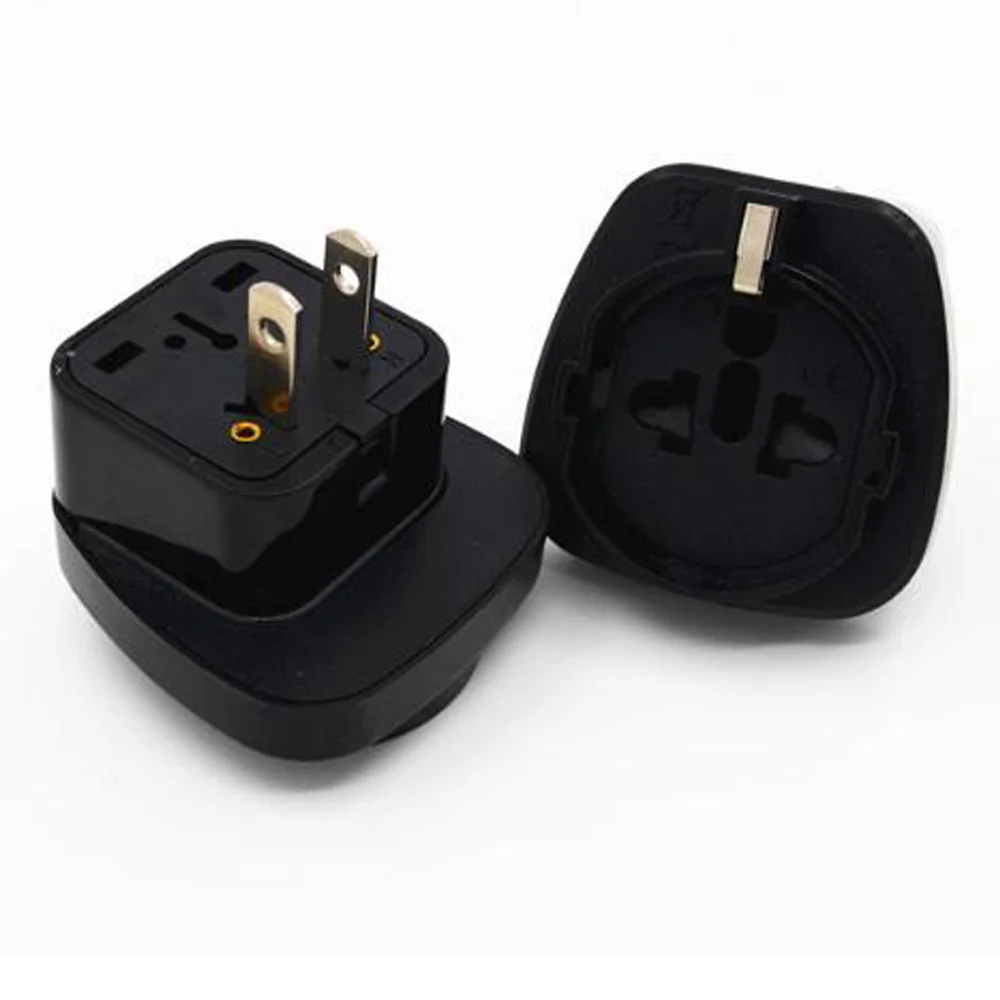 Черный Медь 10A 250 В встроен США Канада Япония Филиппины Мексика 2 Pin дорожный