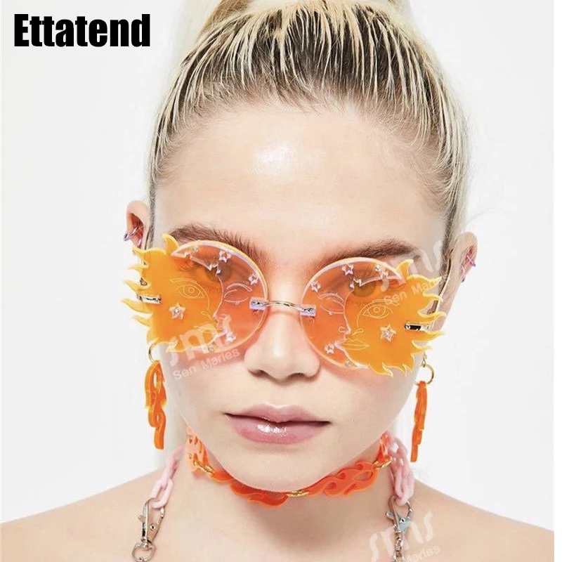 Солнцезащитные очки без оправы UV400 для мужчин и женщин Модные Винтажные