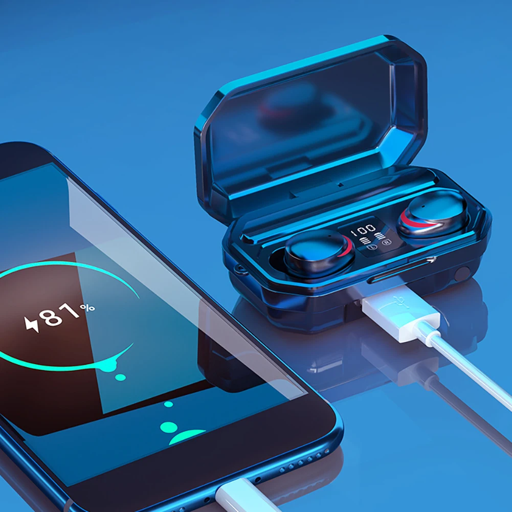 TWS M15 Bluetooth V5.0 наушники беспроводные с микрофоном спортивная водонепроницаемая