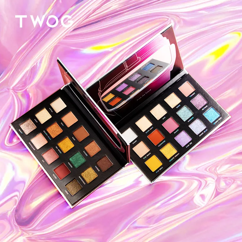 

TWOG Eyeshadow Palette Shadows Glitter Pigment Shimmer Eye Shadows Water-proof Makeup Eyeshadow Cosmetics 15 Colors Easy To Wear