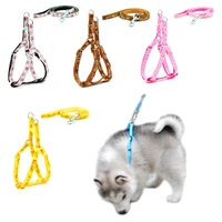 pet dog harness and leash adjustable collar pet products for cat small dogs outdoor walking puppy accessories