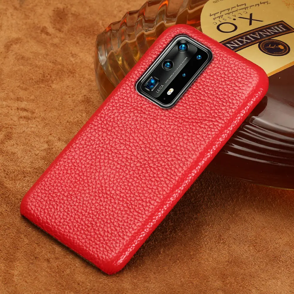 

Genuine Litchi Grain Leather Phone case for Huawei P40 Pro P20 P30 P40 Lite Mate 20 Y7 Y6 Y9 Cover For Honor 8X 10i 10 20 Pro 9X