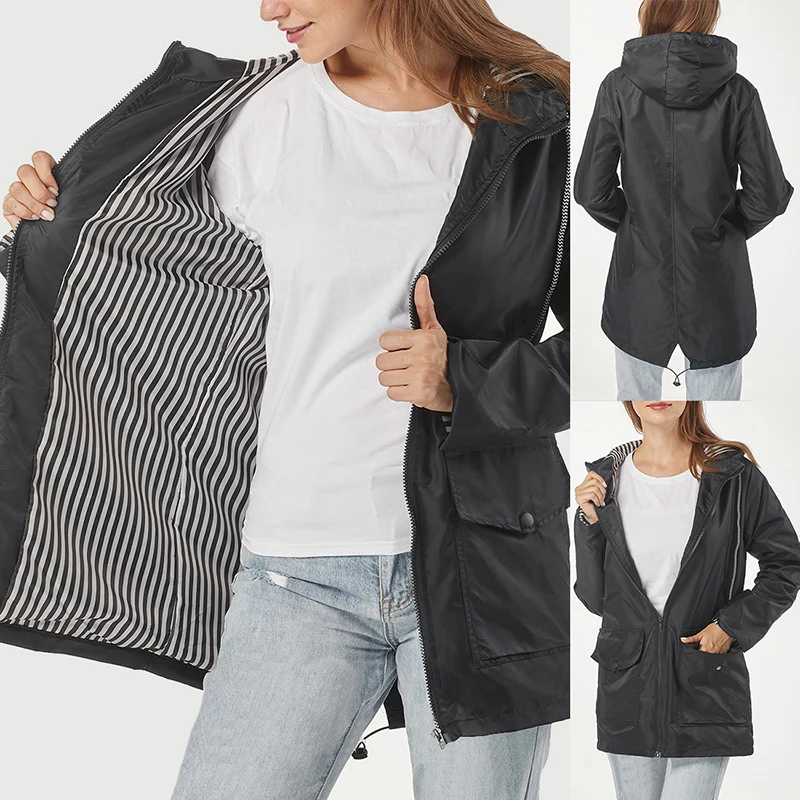 Новинка 2021 Женский дождевик куртка для перехода от солнца осенне-зимний походная