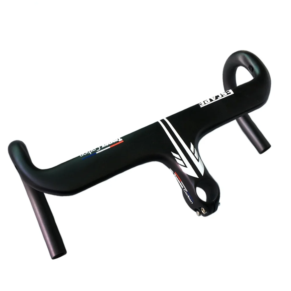 Купить Велосипедный руль из углеродного волокна, интегрированный, два в одном, со стержнем, для горных и дорожных велосипедов