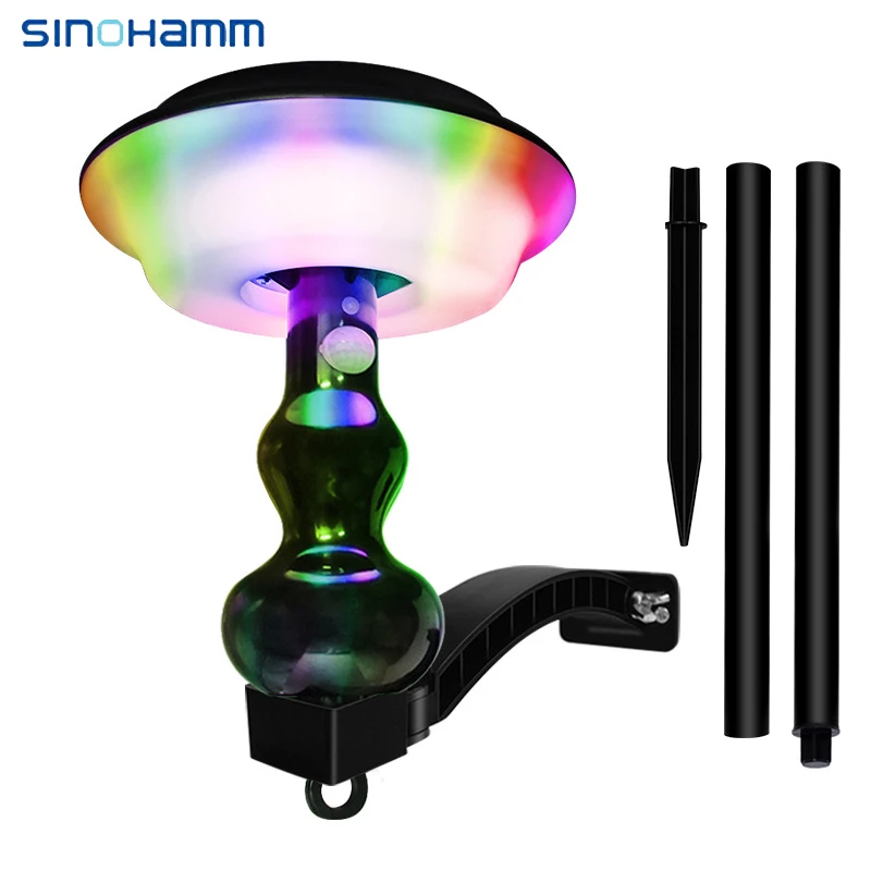 

Настенный садовый светильник RGB на солнечной батарее, 64 светодиода, 2200 мАч