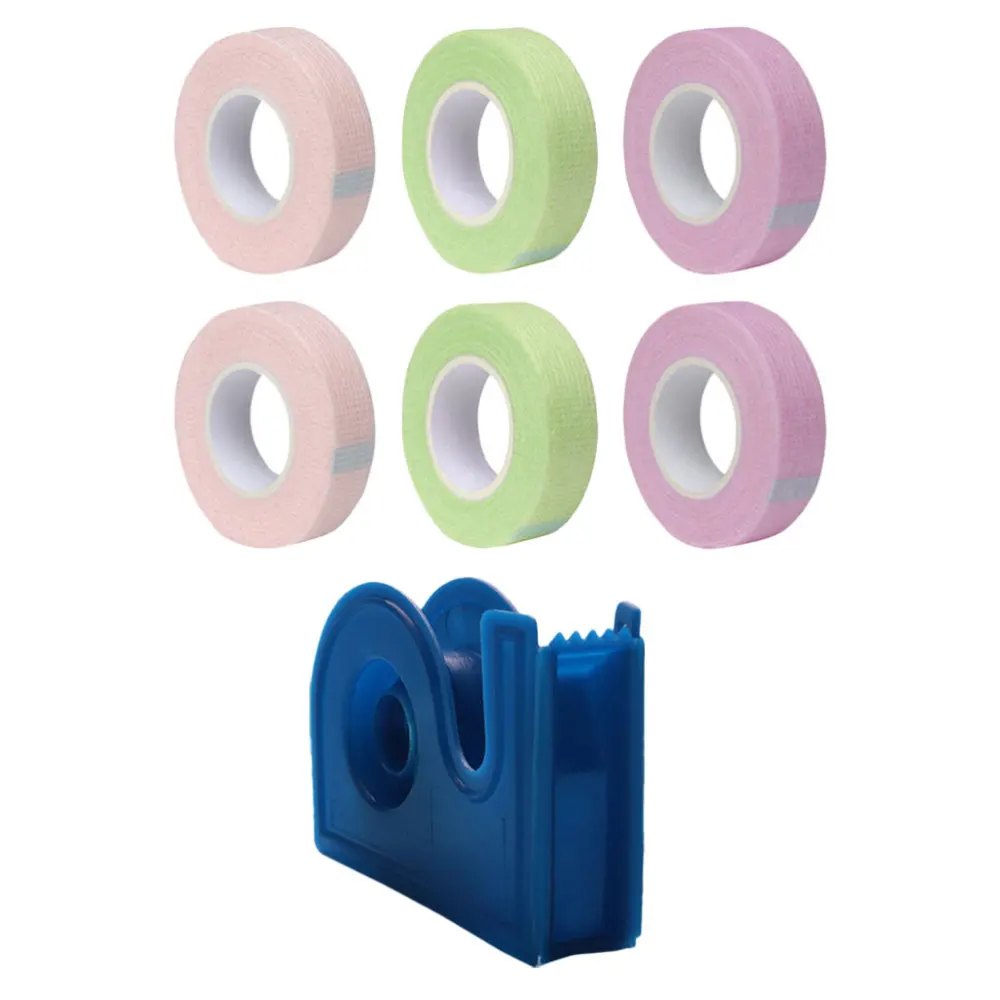 

7pcs Graft Eyelash Tapes Graft Eyelash Isolation Patch with Tape Cutter
