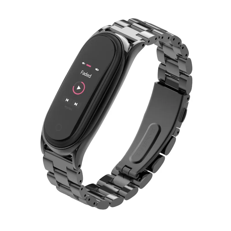 Mi Band 4 ремешка металлическая нержавеющая сталь для Xiaomi mi ремешок совместимый