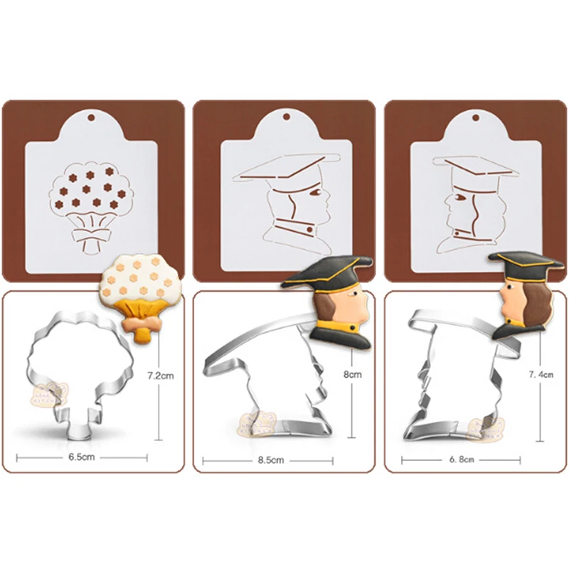 Печать карты костюм на выпускной металлический торт плесень помадка паста