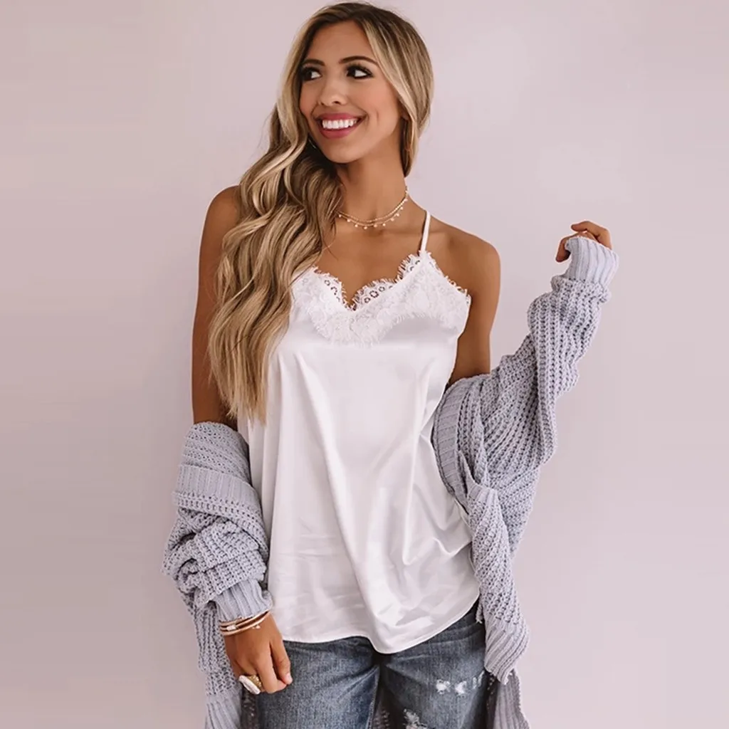 Съемный нагрудный жилет с кружевными вставками одноцветные майки топы