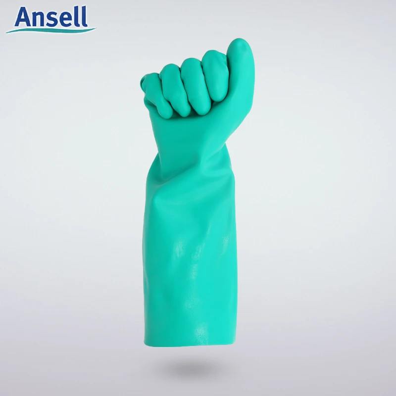 37-165 acid and alkali resistant nitrile rubber gloves lengthened thickened protective household | Дом и сад