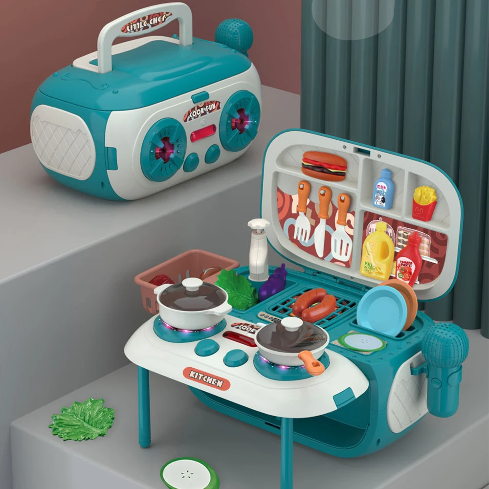 

Игрушки кухня для детей Кулинария игровой дом набор кухонных игрушек для девочек мальчиков развивающие игры микрофон Bluetooth Музыкальные игр...