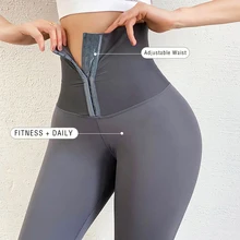 Pantalones de Yoga elásticos para mujer, mallas deportivas de cintura alta, corsé de compresión, mallas Push Up para correr, gimnasio y Fitness (1)