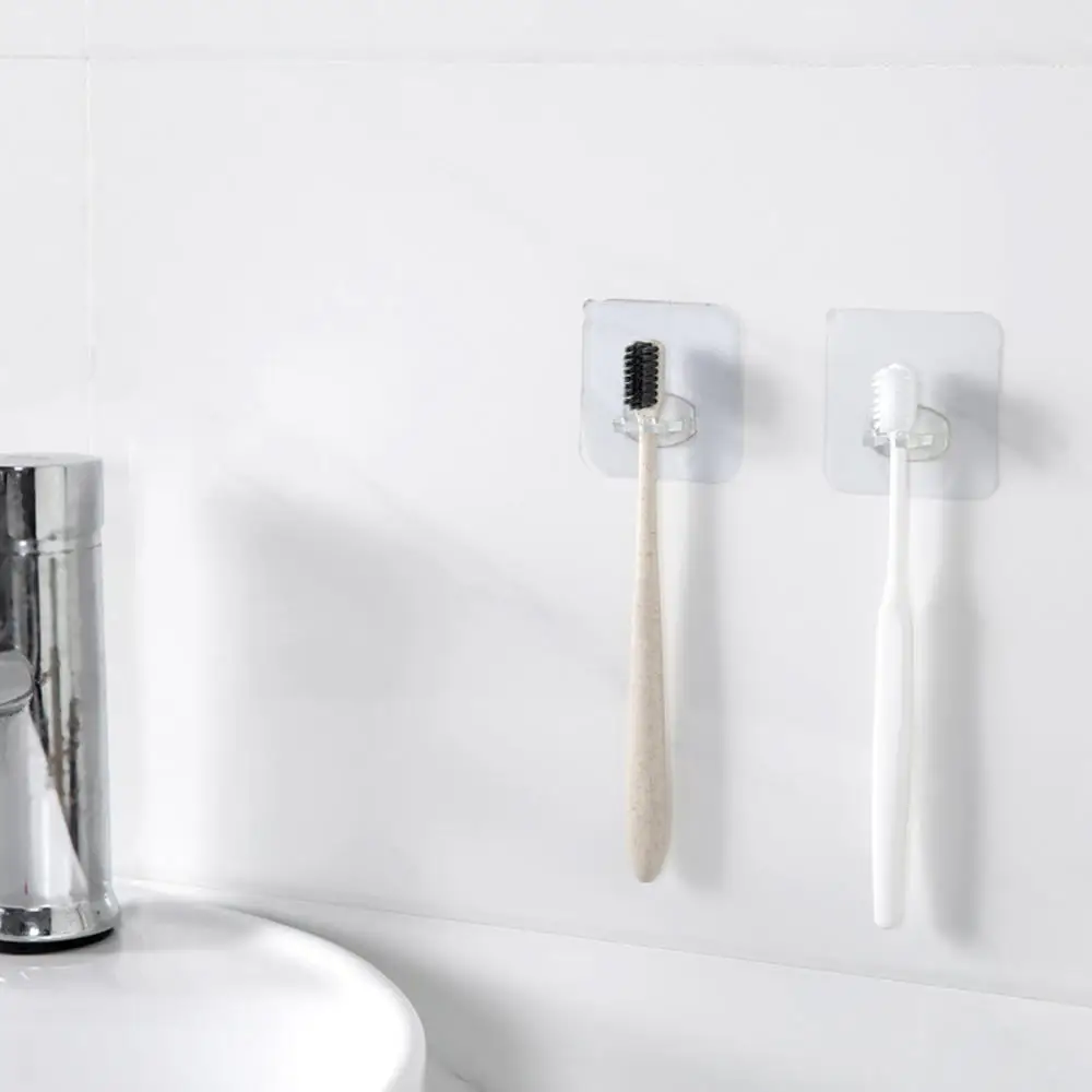 

Transparent Toothbrush Holder Travel Stand Toilet Shaver Organizer Kids Tooth Brush Storage Rack Bathroom Accessories