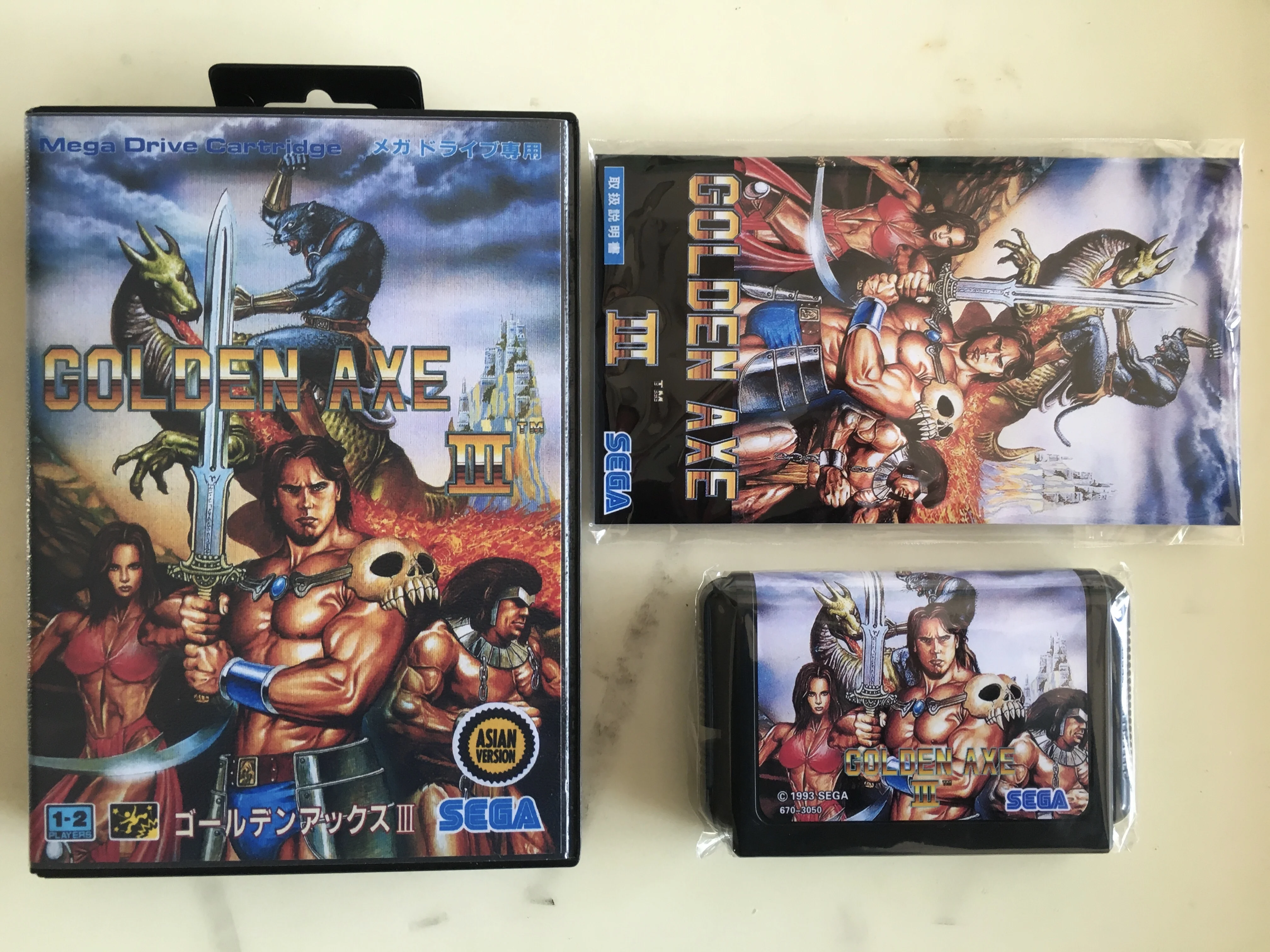 

Игра MD: GOLDEN AXE III (японская версия! Коробка + инструкция + картридж!)