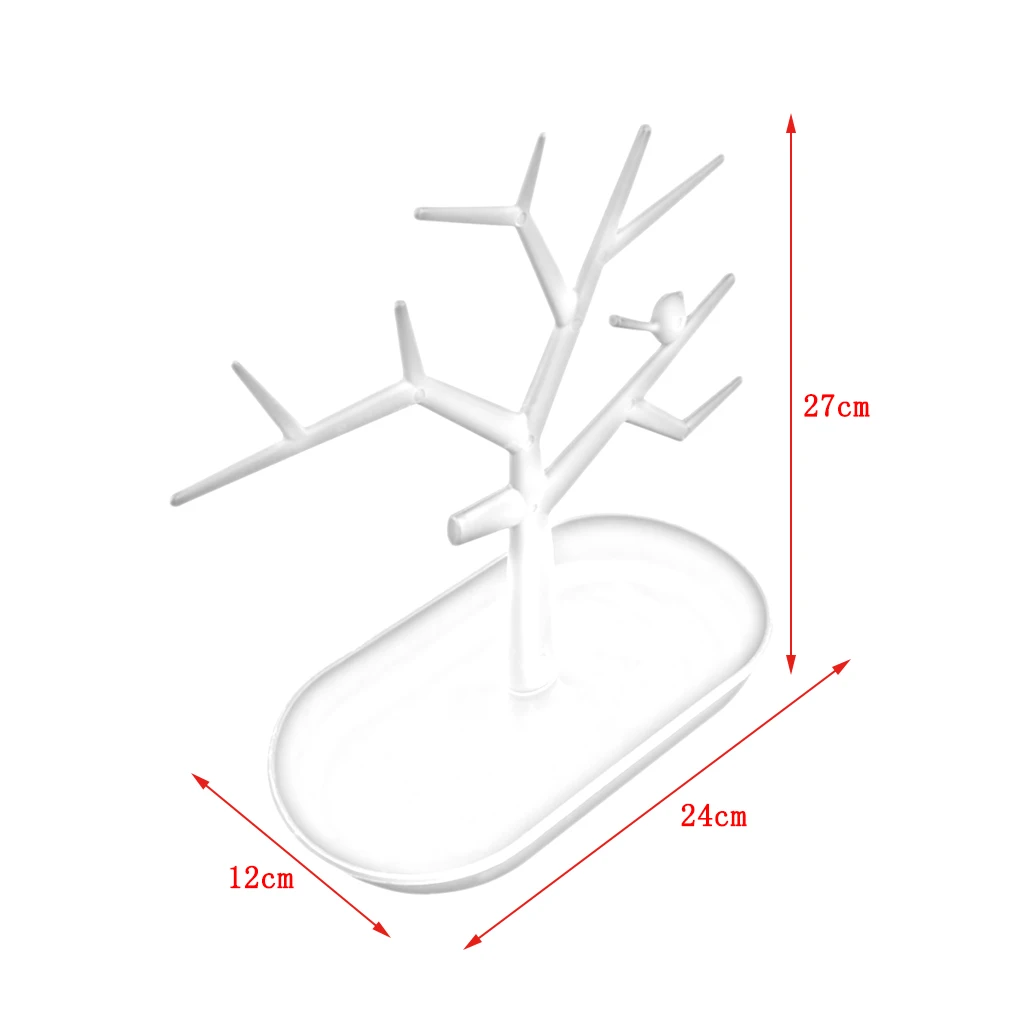 

Multifunctional Tree Branch Shape White color Jewelry Display Earring Bracelet Necklace Ring Display stand for earrings