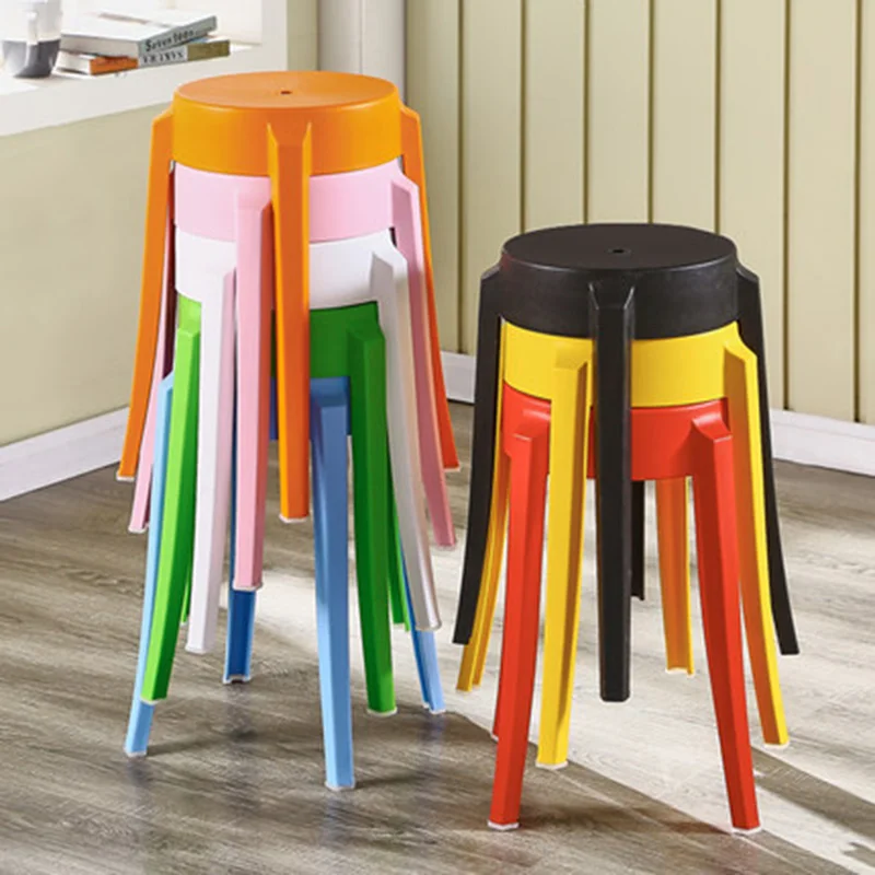 Nordic INS Creative Plastic Stool Restaurant for Dining Modern fashion Simple Home Living Room Bedroom Study Round |