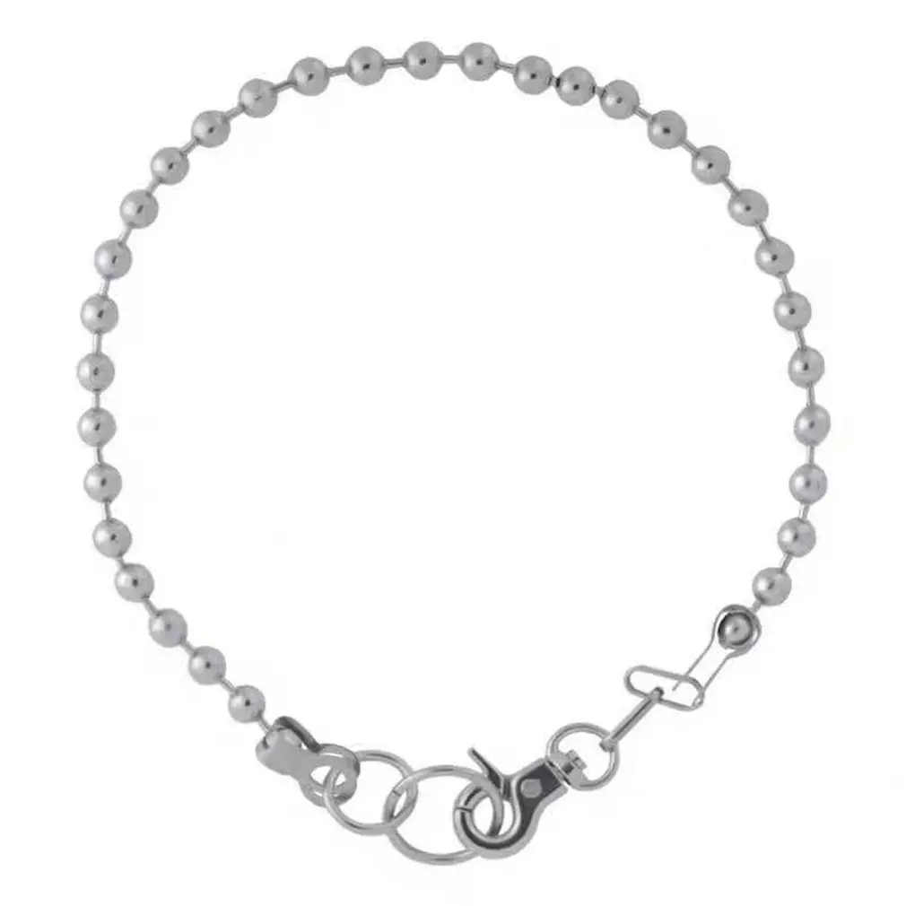 

New Arrival Stainless Steel Bead Chain Ball Necklace Women Choker Long 2021 New Jewelry Link Necklaces For Men