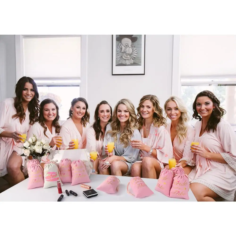 Украшение для девичвечерние невесты OurWarm розовые мешки конфет разноцветные