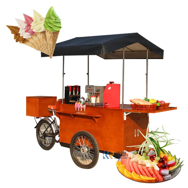 Педальная и электрическая передвижная кофейня тележка велосипед еда кофе-Байк