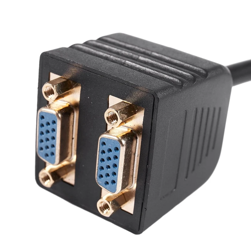 Позолоченный VGA(HD15) папа к женскому x 2 (1 шт. мониторам) для видео сплиттер с высоким