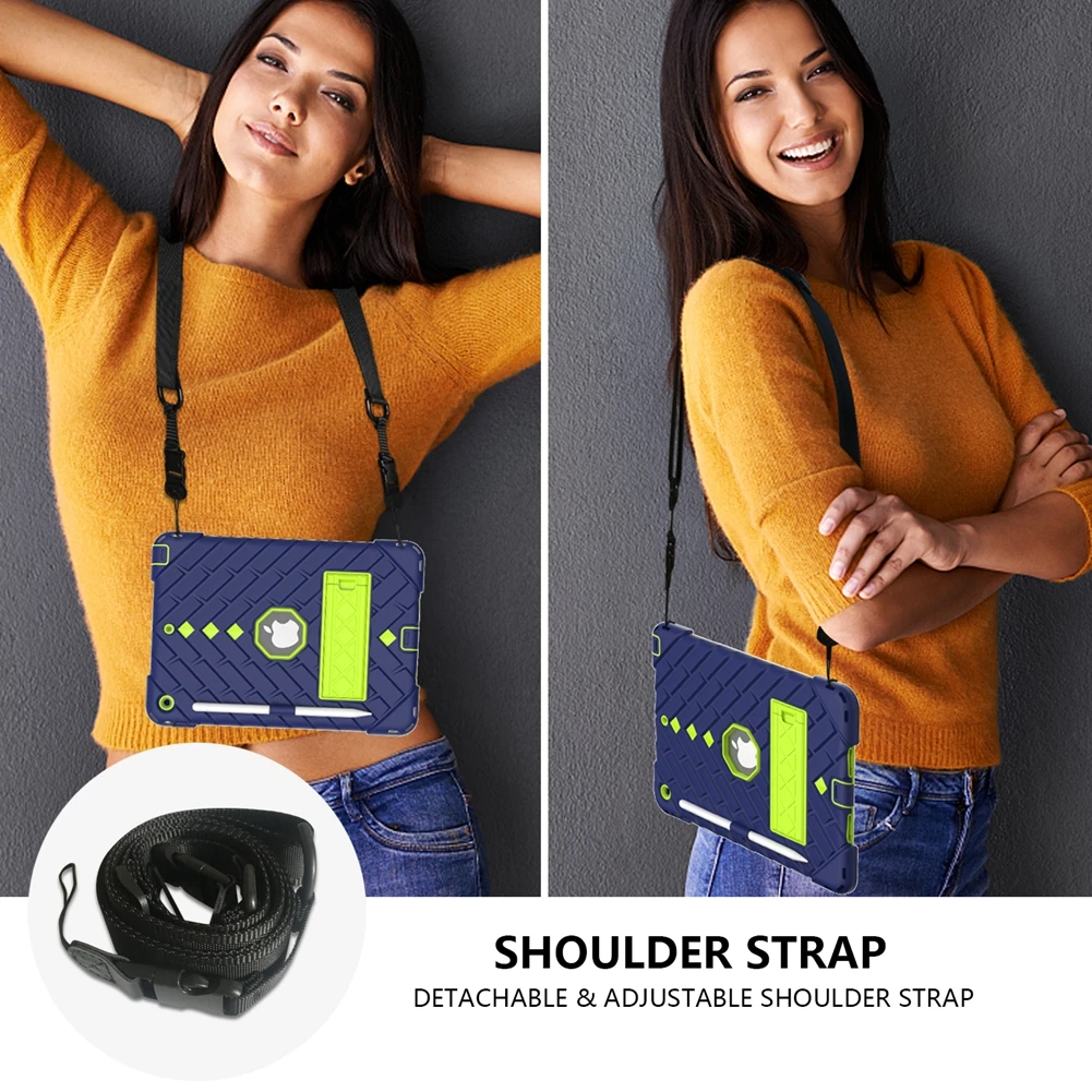 

Case For iPad 10.2 2019 2020 Coque Heavy Duty Shockproof Kids Safe Silicon Tablets Cover For iPad 10.2 7th 8th generation Funda