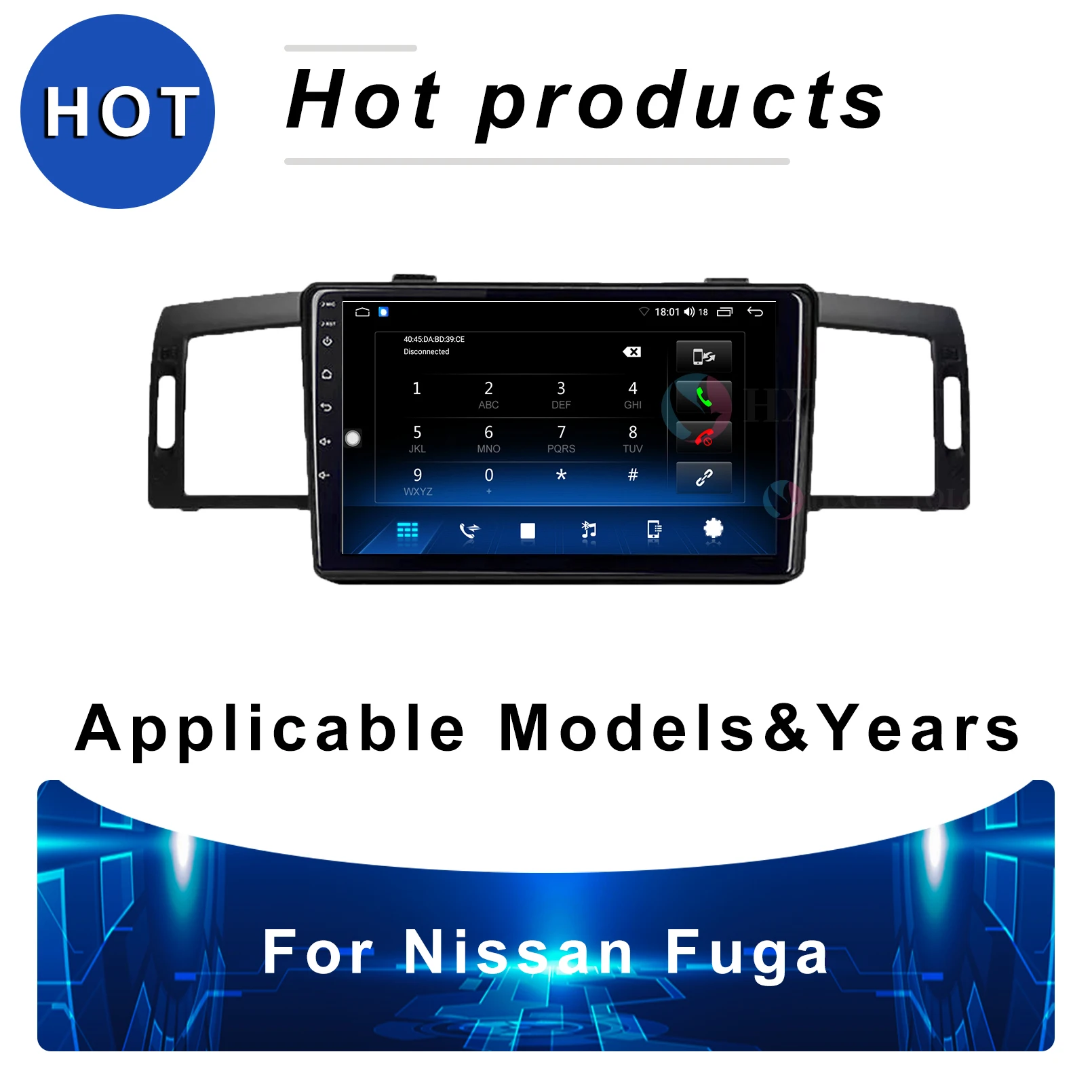 

HXCV Android Smart car radio For Nissan Fuga gps navigator for car 4G car stereo car radio with bluetooth DAB+ Carplay car radio