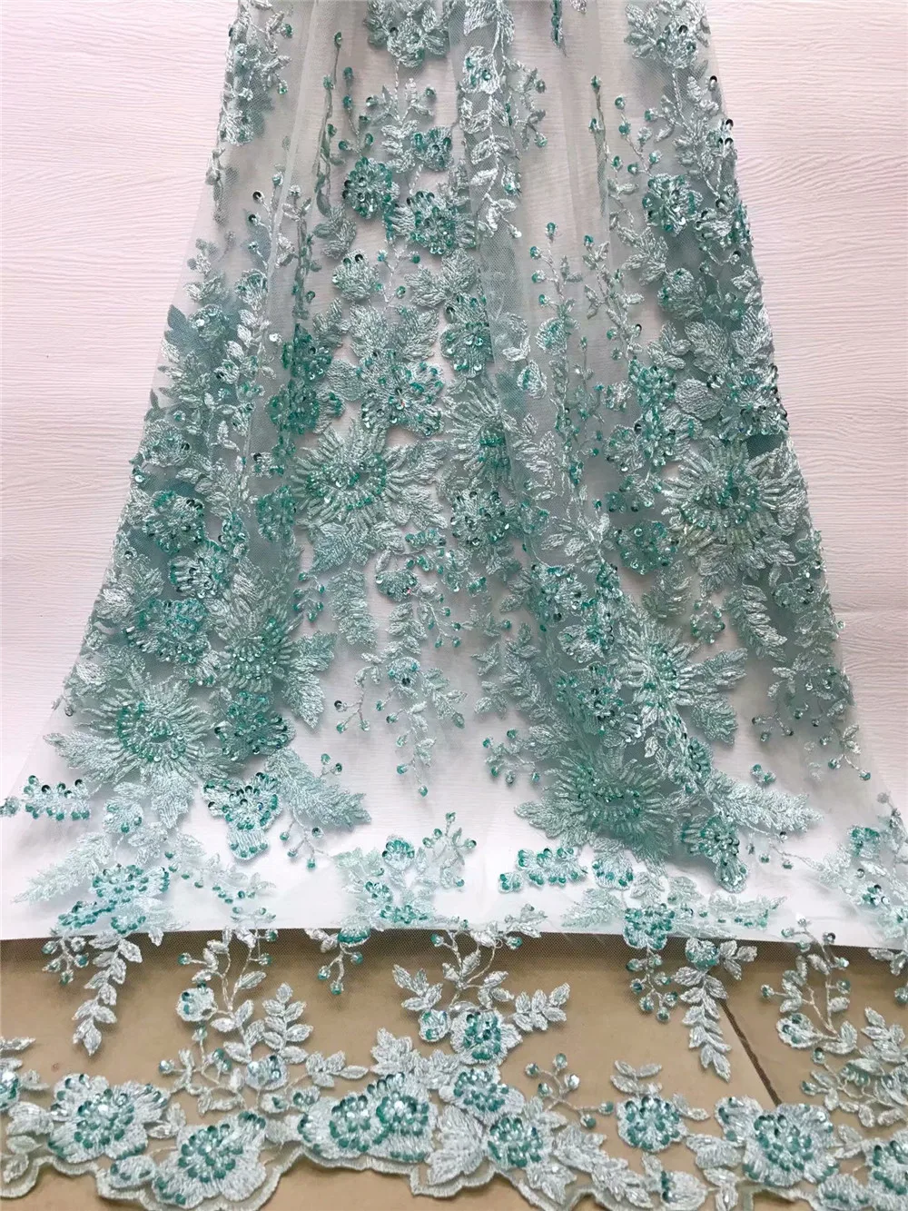 Французский сетки шнурки высокое качество ручной работы из бисера кружевной