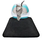 Складной коврик для кошачьего туалета, экологичный EVA пенопластовый коврик для мусора, водонепроницаемый нескользящий большой коврик для кошачьего туалета, двойной