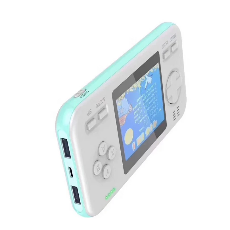 White Blue Встроенный аккумулятор 416 Games wth 8000 mAh, внешний аккумулятор, ретро портативная игровая приставка, 2,8 дюймов, цветной ЖК-дисплей, игровой геймпад - Цвет: White Blue