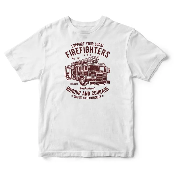 

BOMBERO Camiseta Americano BOMBEROS Soporte EUA Casual T-Shirt