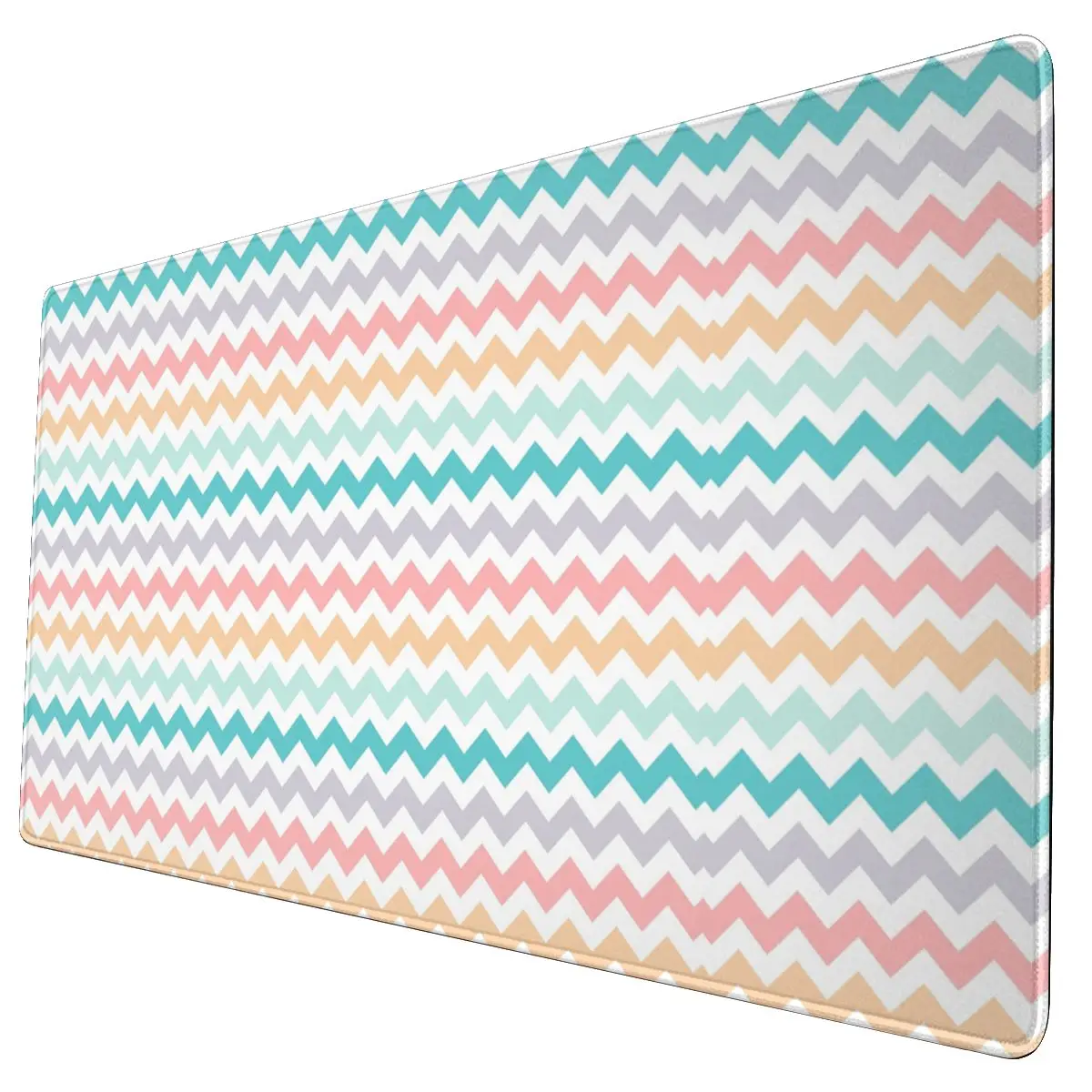 

Zig Zag Pastel Colors Laptop Mouse Pad Keyboard Carpet Camouflage Big Anti-slip Natural Rubber Mousepad for Gamer